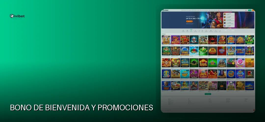Bono de bienvenida y promociones